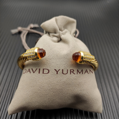 7mm Cable Bracelet with Champagne & Diamond Accents