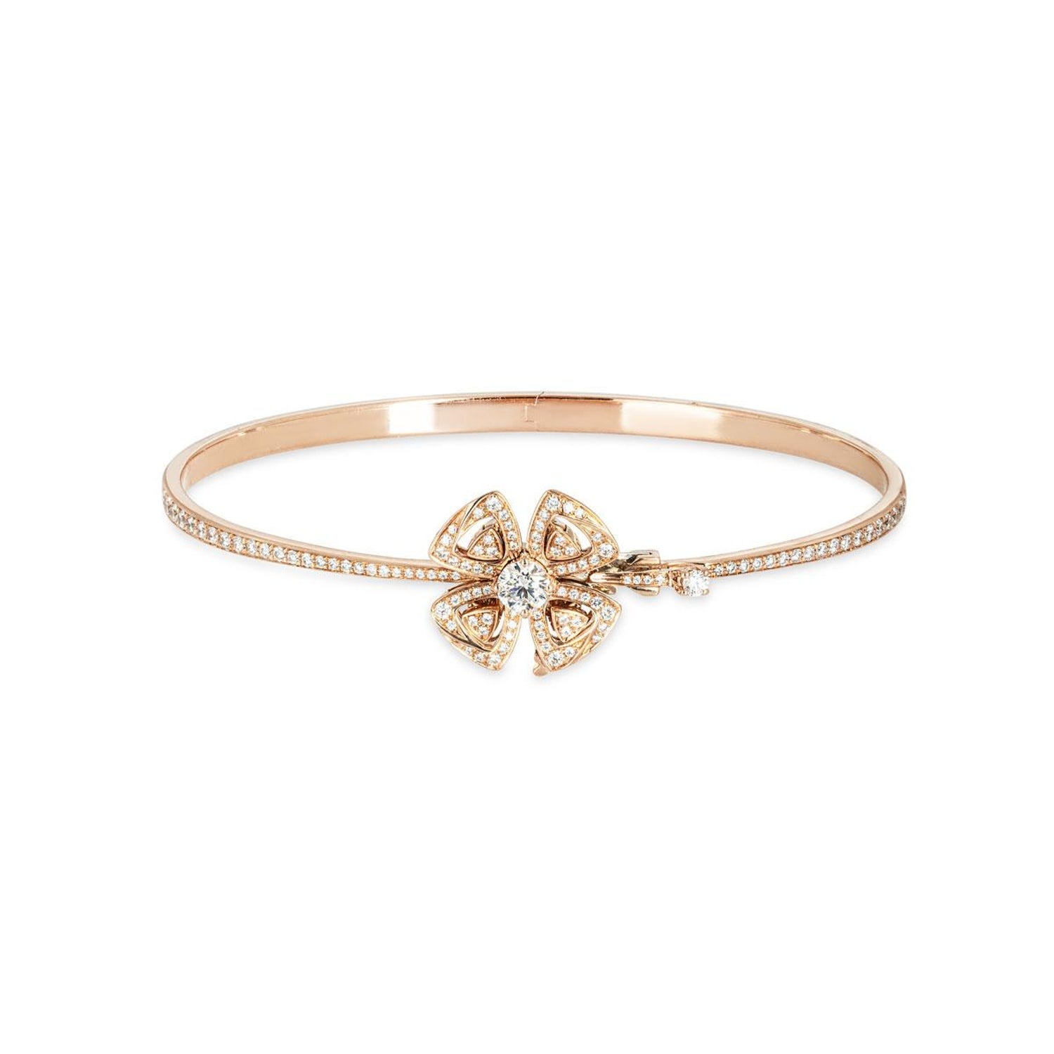 BVLthtGARI ROSE GOLD DIAMOND FIOREVER BRACELET