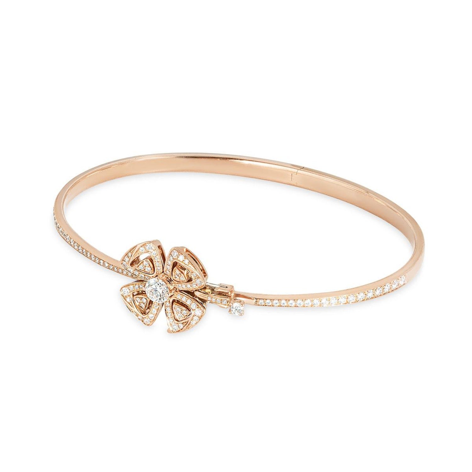 BVLthtGARI ROSE GOLD DIAMOND FIOREVER BRACELET