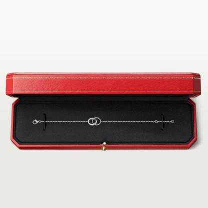 LOVE bracelet, half-paved with diamonds 18K white gold