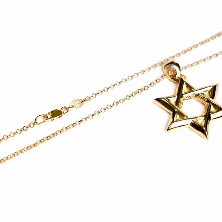 22K GOLD STAR OF DAVID PENDANT