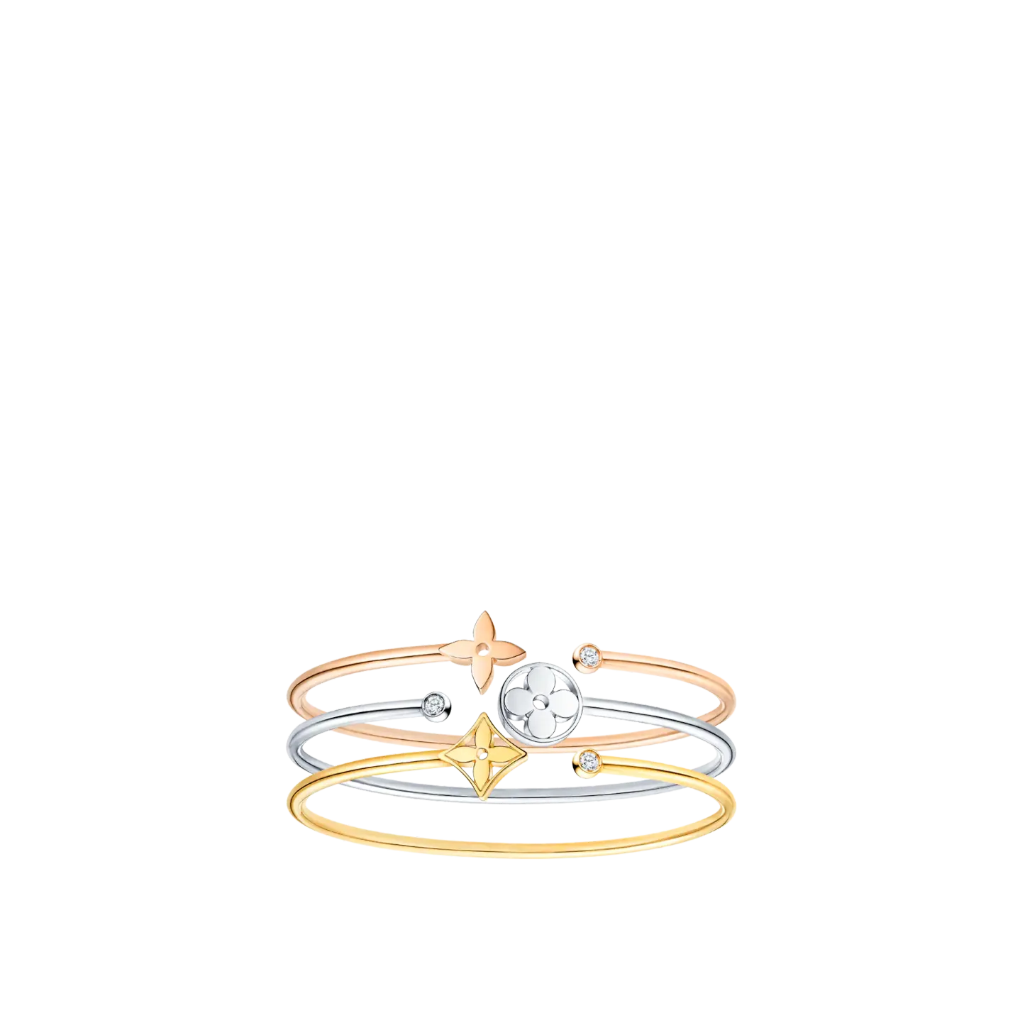 Idylle Blossom Twist Bracelet, White Gold