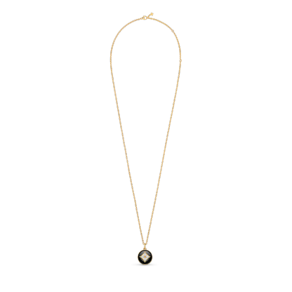 B Blossom Medallion, Yellow Gold, White Gold, Onyx And Diamonds