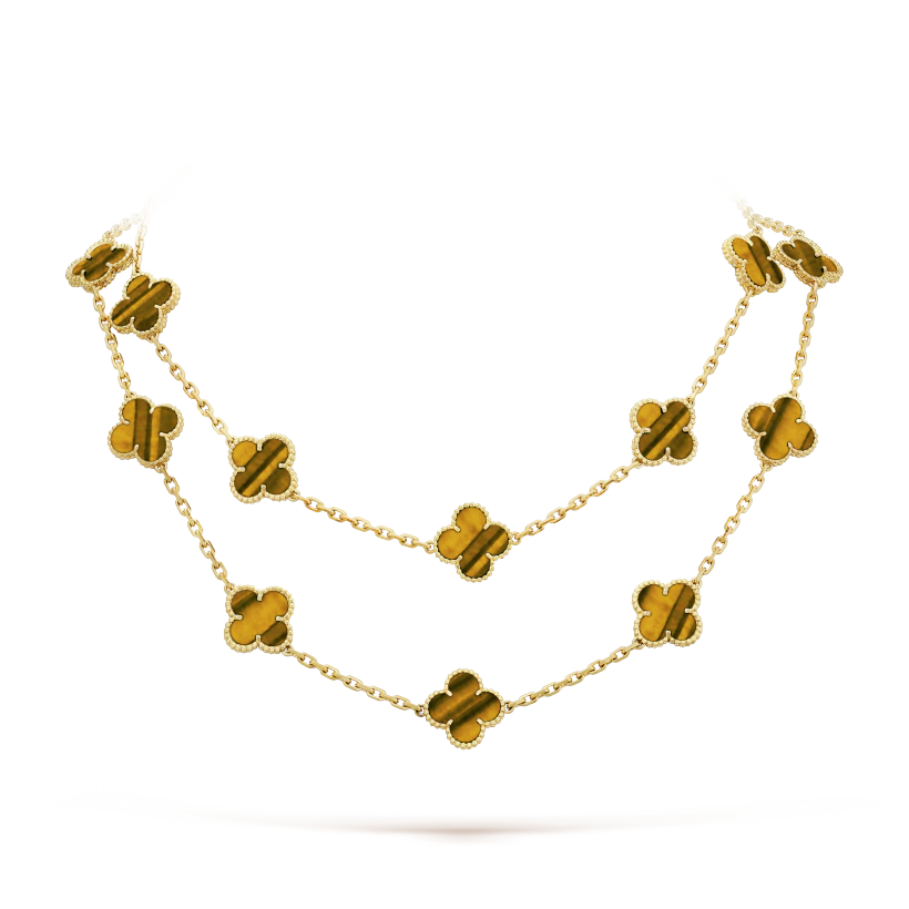 Vintage Alhambra long necklace, 20 motifs
