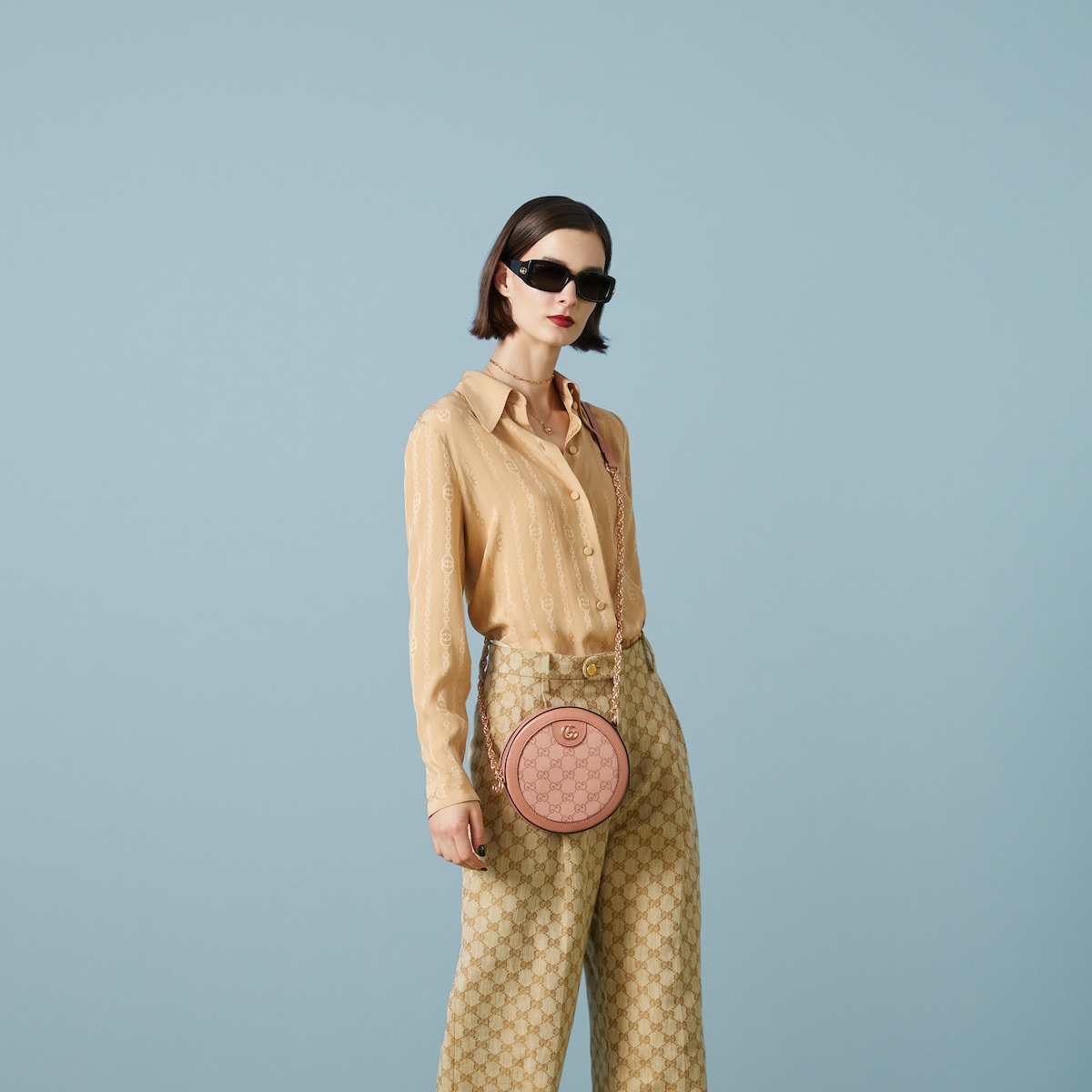 OPHIDIA  MINI ROUND SHOULDER BAG