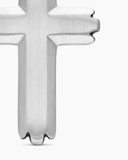 Deco Cross Pendant Sterling Silver