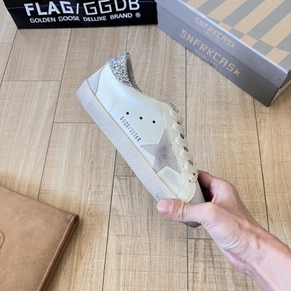 Super-Star with silver Swarovski crystal star and heel tab