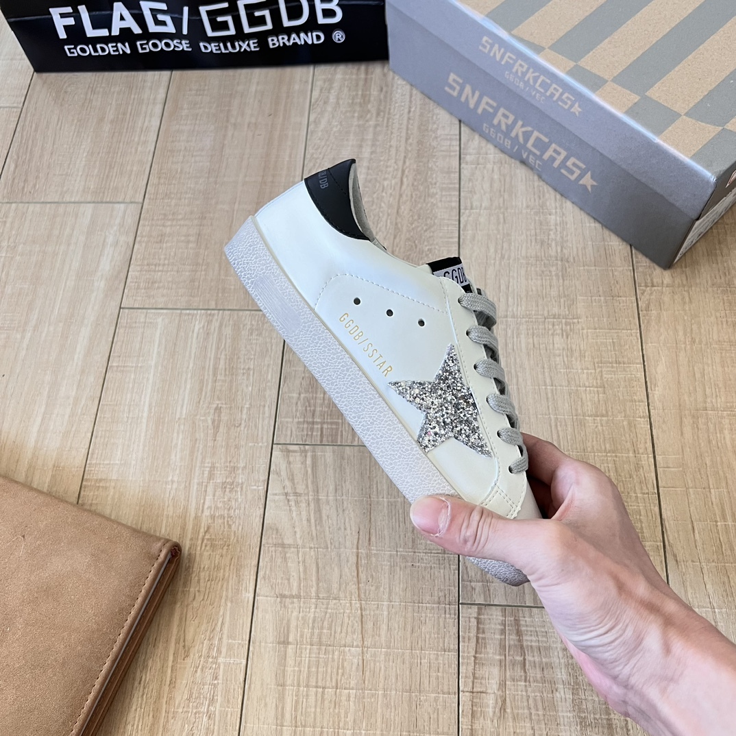 Silver Swarovski crystal star and heel tab