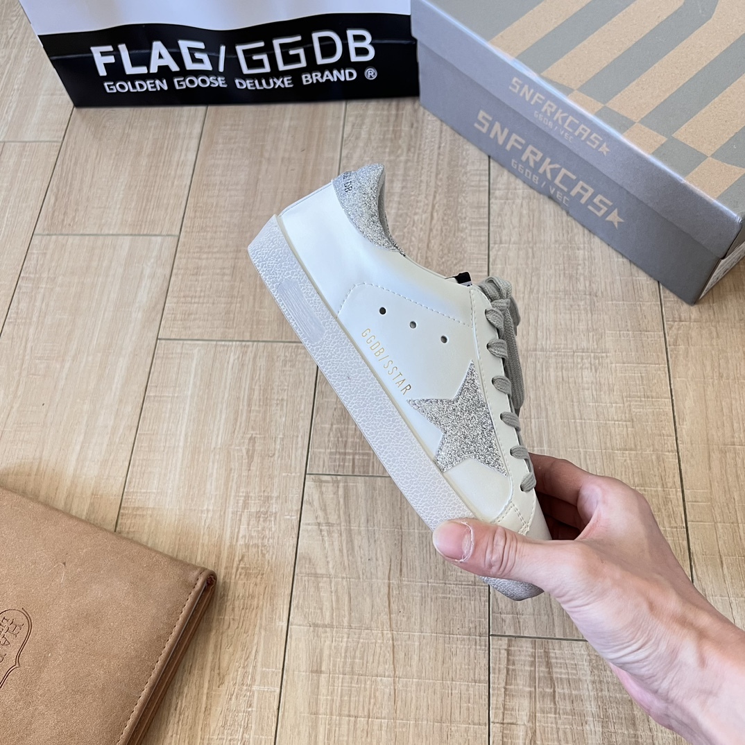 silver Swarovski crystal star and heel tab