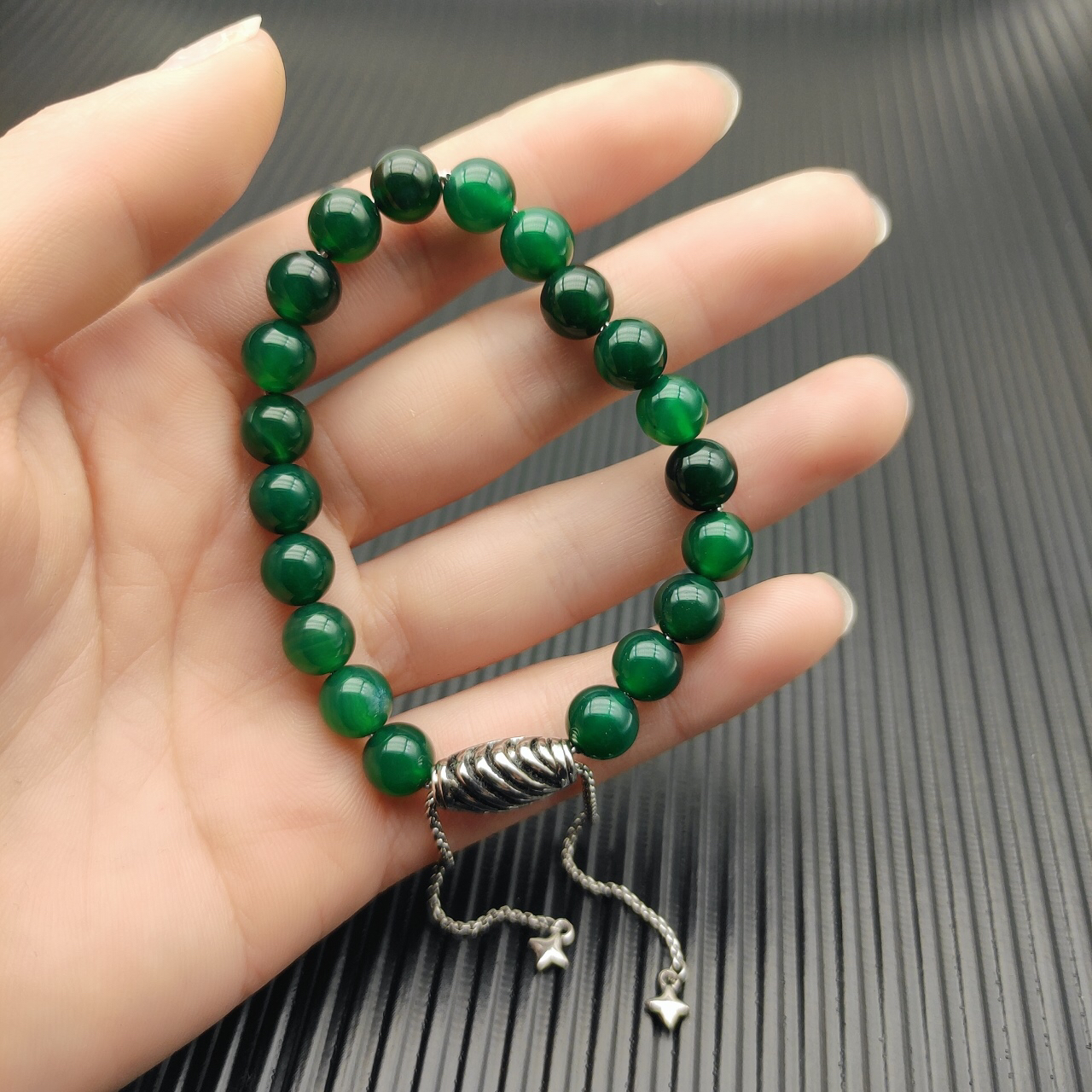 8MM Stretch Rock Crystal Bracelet