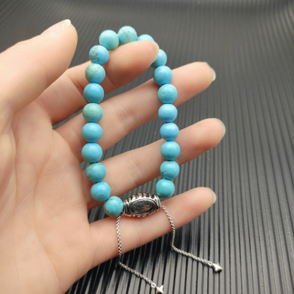 8MM Stretch Rock Crystal Bracelet