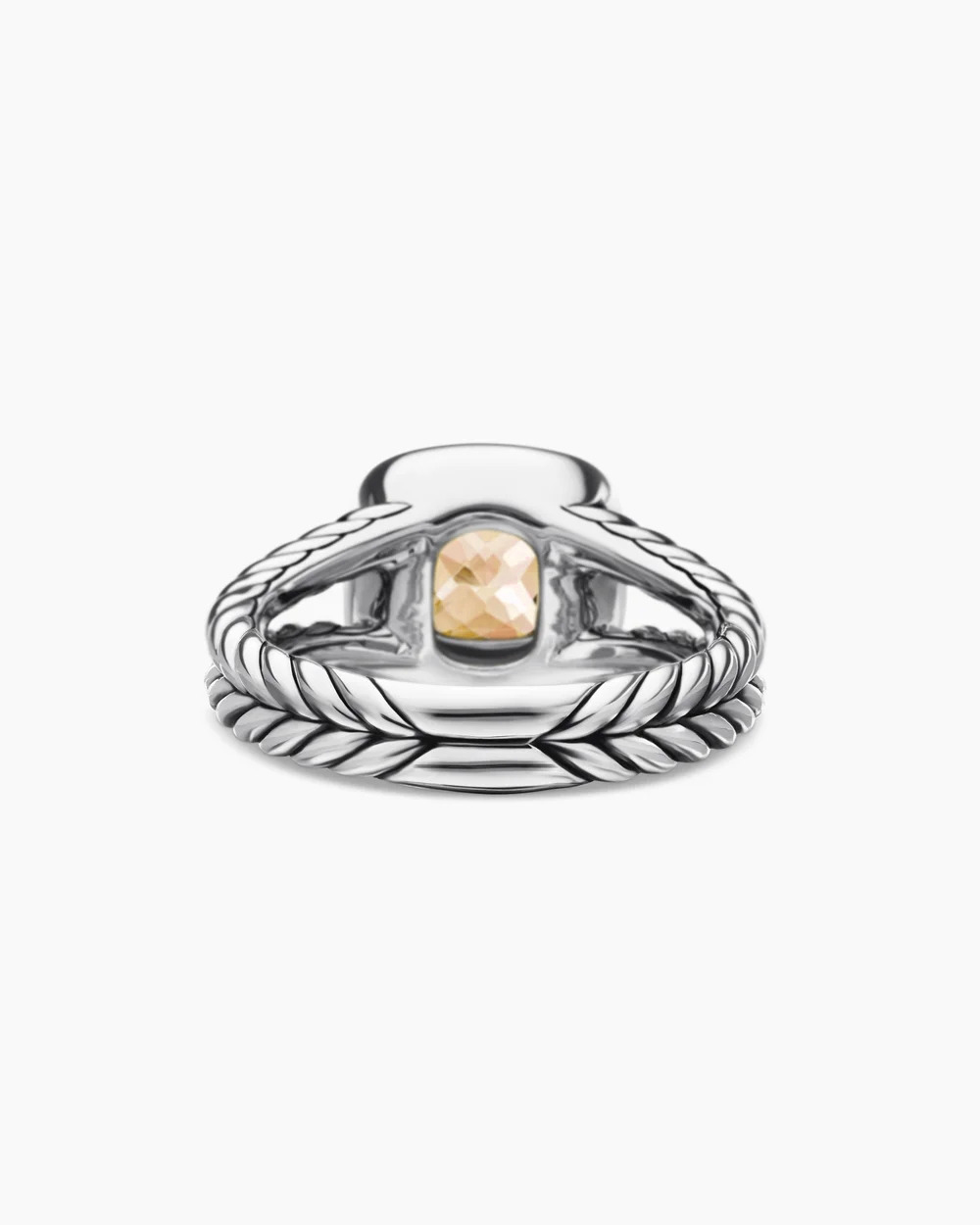 Petite Albion® Ring Sterling Silver with Morganite and Diamonds