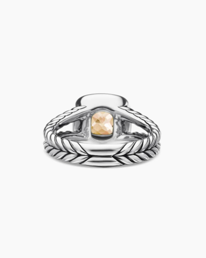 Petite Albion® Ring Sterling Silver with Morganite and Diamonds