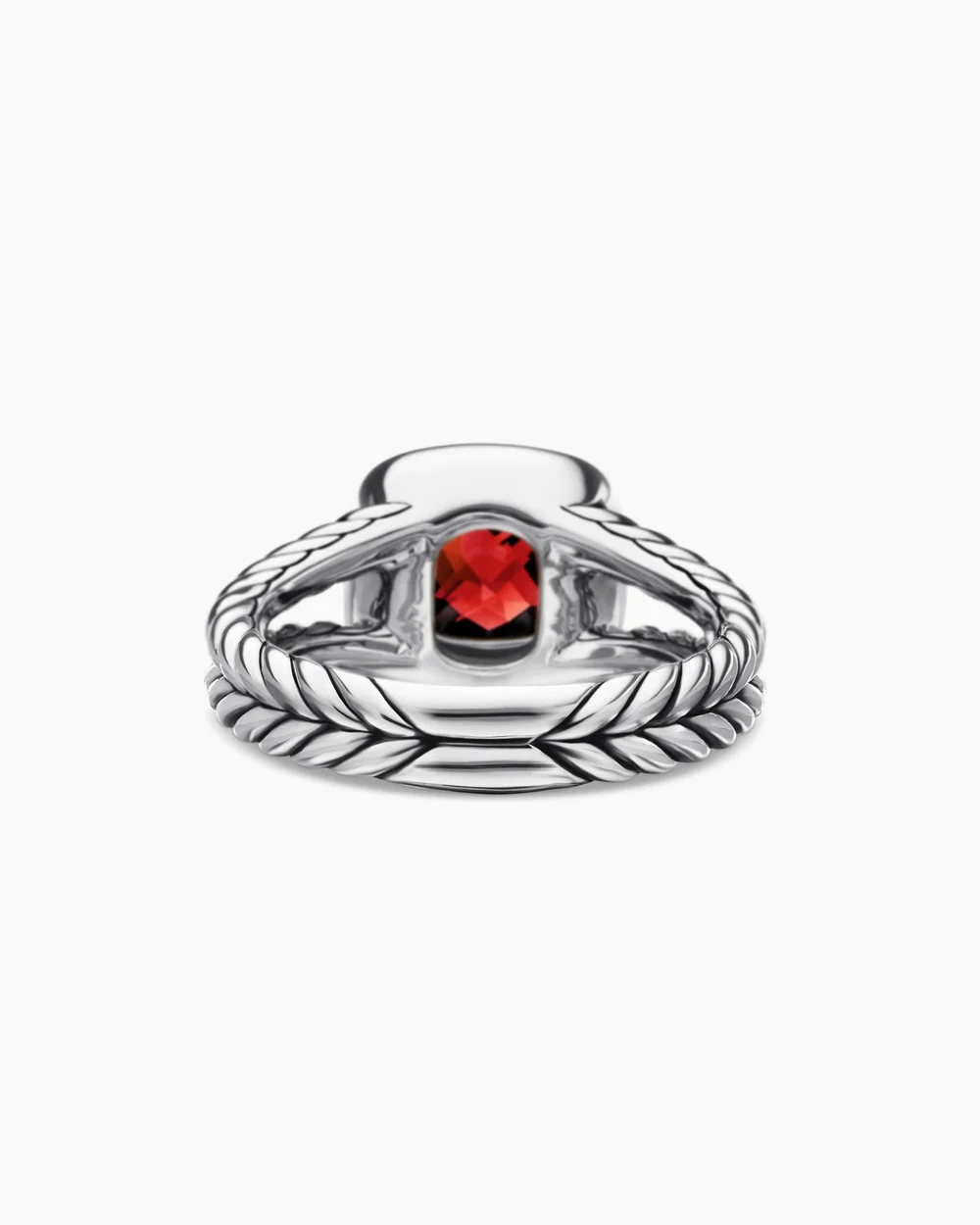 Petite Albion® Ring Sterling Silver with Garnet and Diamonds