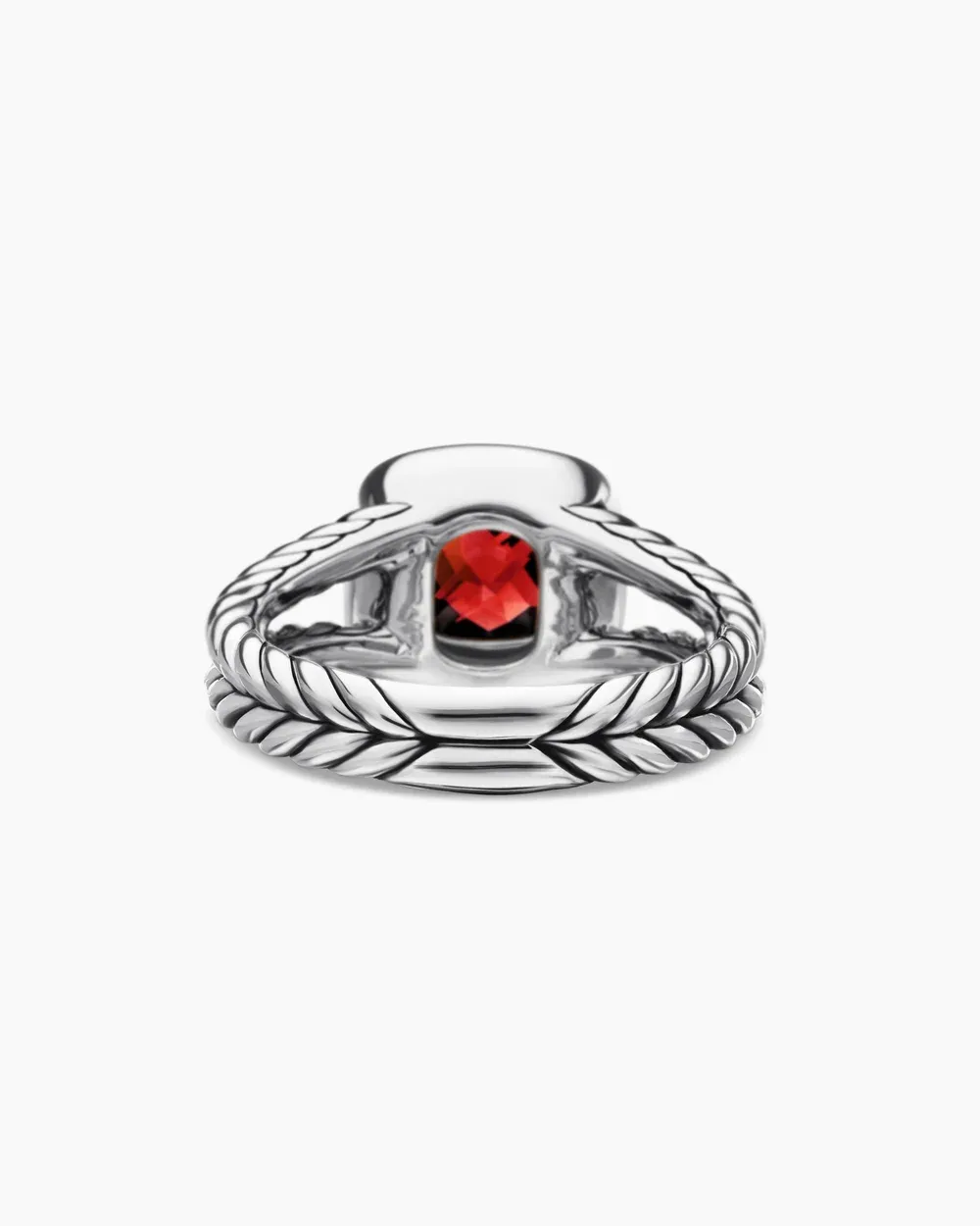 Petite Albion® Ring Sterling Silver with Garnet and Diamonds