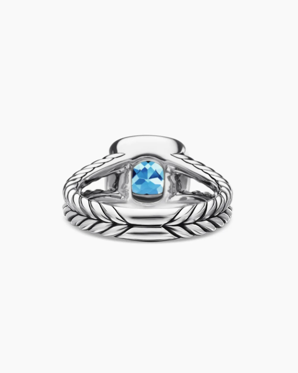 Petite Albion® Ring Sterling Silver with Blue Topaz and Diamonds