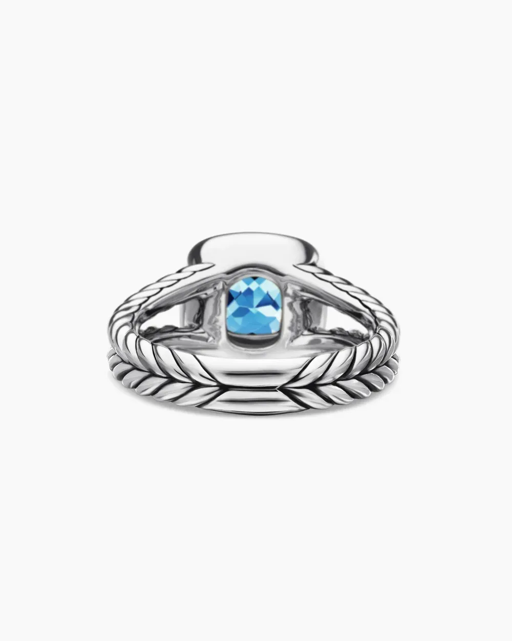 Petite Albion® Ring Sterling Silver with Blue Topaz and Diamonds