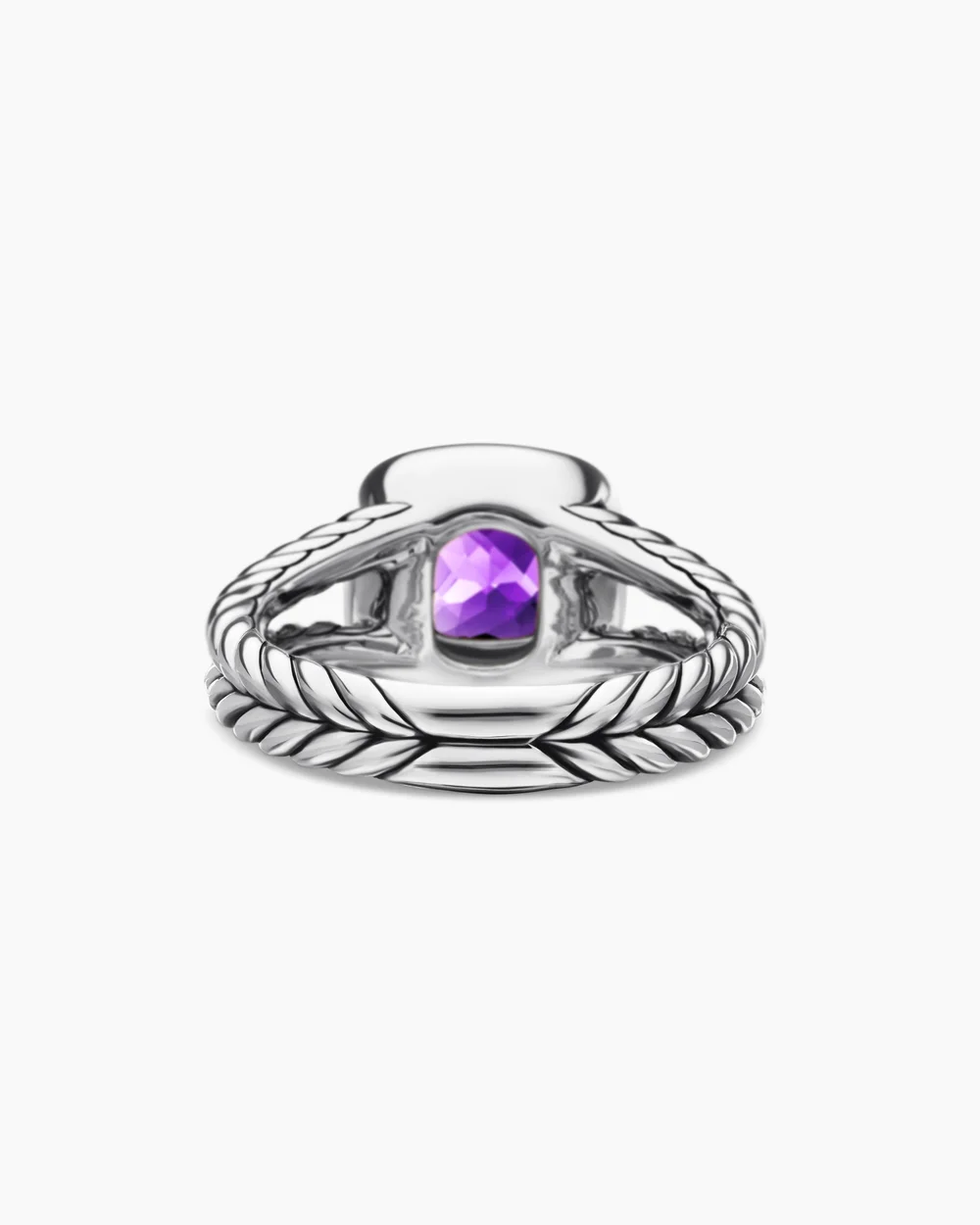 Petite Albion® Ring Sterling Silver with Amethyst and Diamonds