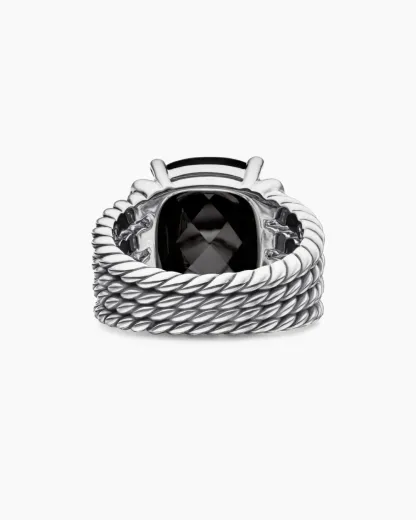 Wheaton® Ring Sterling Silver with Black Onyx and Diamonds