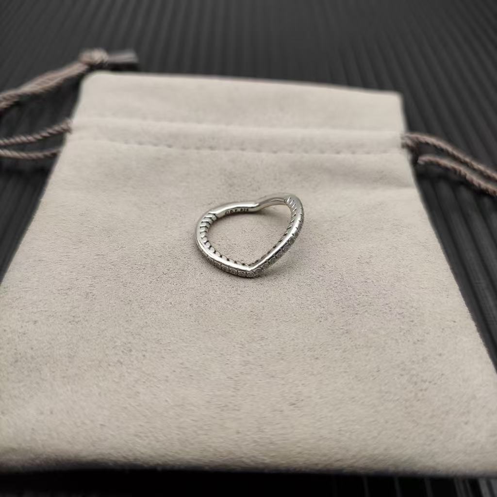 Cable Collectibles® Heart Stack Ring Sterling Silver with Pavé Diamonds