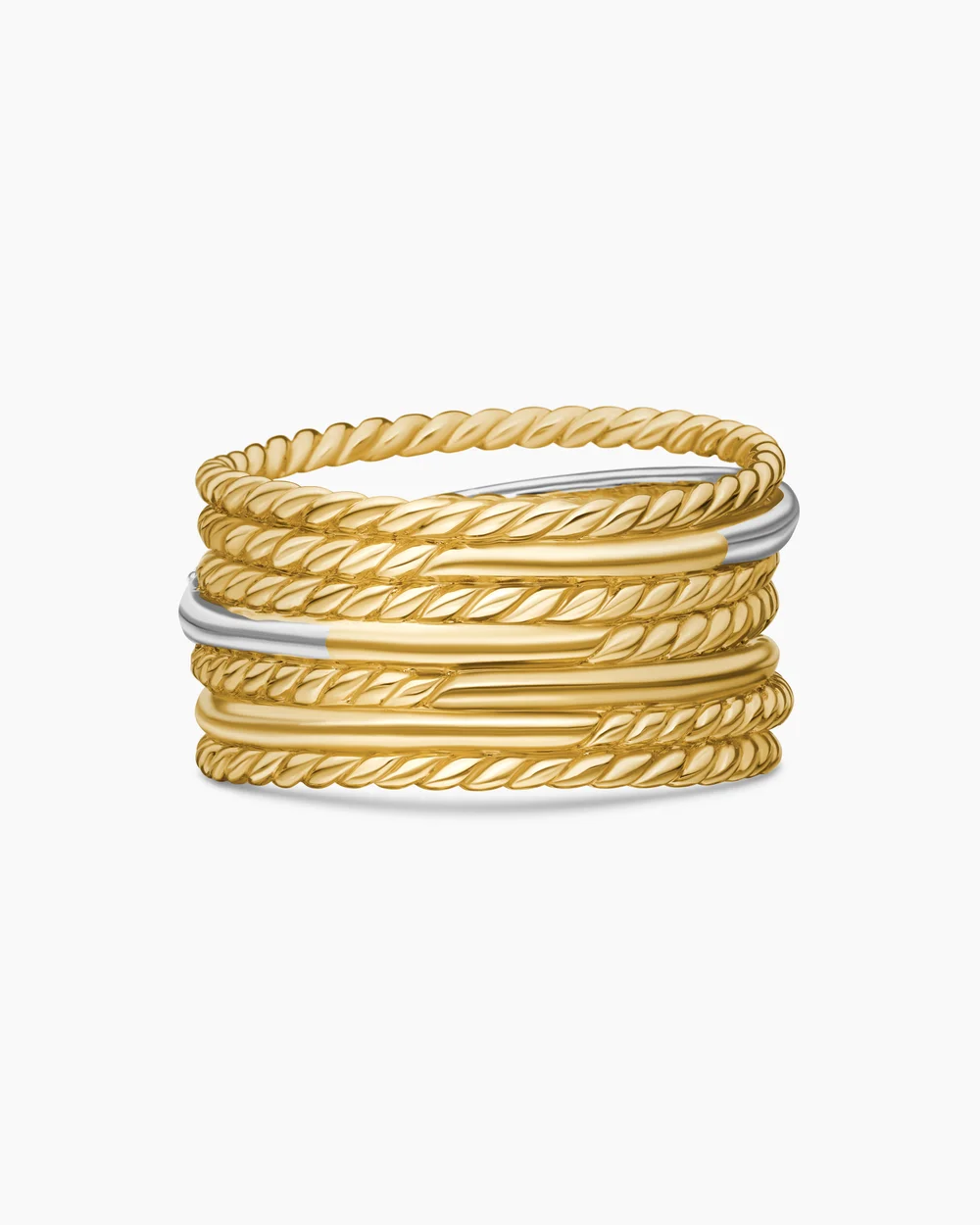 Crossover Ring 18K Yellow Gold with Diamonds