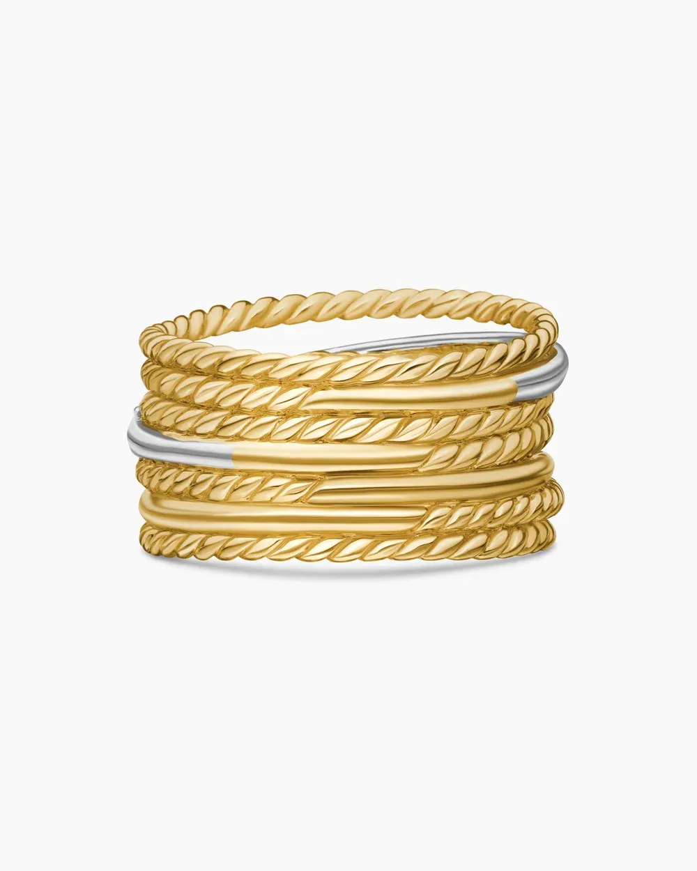 Crossover Ring 18K Yellow Gold with Diamonds