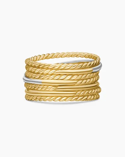 Crossover Ring 18K Yellow Gold with Diamonds