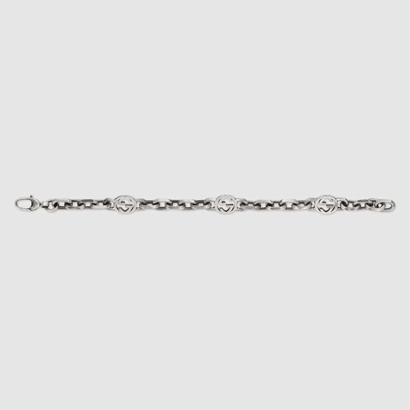 INTERLOCKING SILVER BRACELET