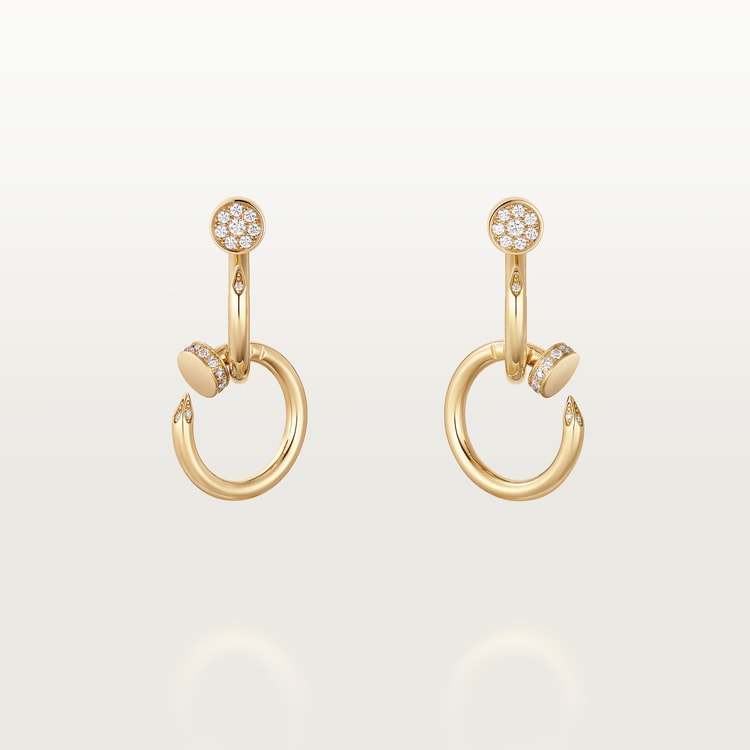 JUSTE UN CLOU EARRINGS, DOUBLE, DIAMONDS