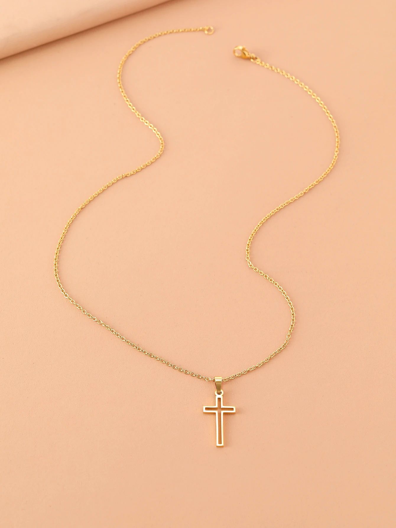 Stainless Steel Necklace For Women Lover's Chain Cross Necklace Small Cross Jewelry