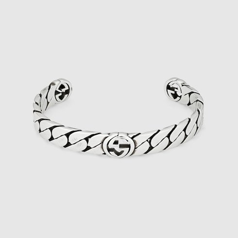 Wide Interlocking G bracelet