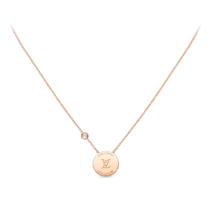 Color Blossom BB Sun Pendant, Pink gold, Malachite and diamond