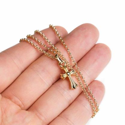 22K GOLD CROSS BABY FAT CHARM
