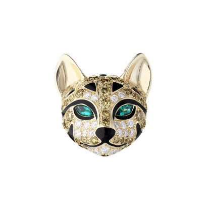 Fuzzy, the Leopard Cat stud earrings