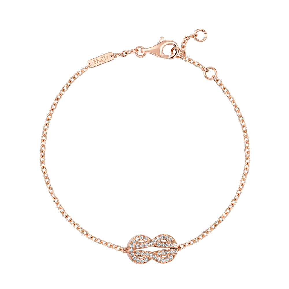 CHANCE INFINIE BRACELET 18K PINK GOLD AND DIAMONDS MEDIUM MODEL