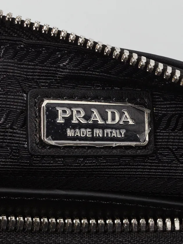 Triangle Logo Zip Crossbody Bag Soft Leather Small