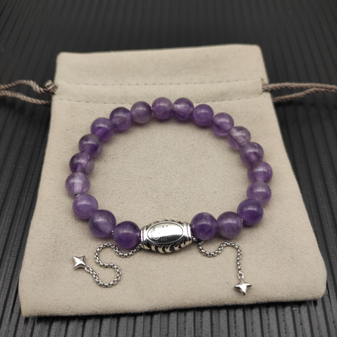 8MM Stretch Rock Crystal Bracelet