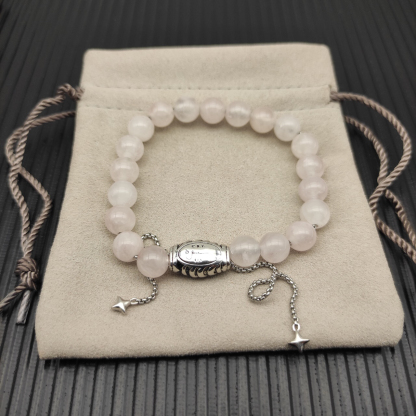 8MM Stretch Rock Crystal Bracelet