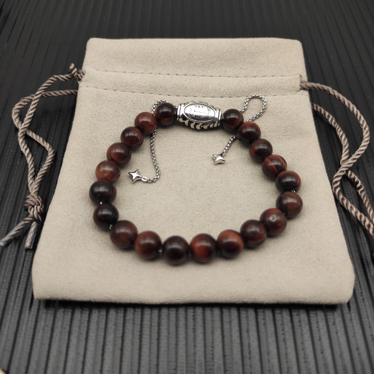 8MM Stretch Rock Crystal Bracelet