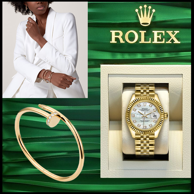 JUSTE UN CLOU BRACELET, CLASSIC MODEL, DIAMONDS & LADY-DATEJUST