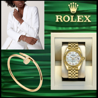 JUSTE UN CLOU BRACELET, CLASSIC MODEL, DIAMONDS & LADY-DATEJUST