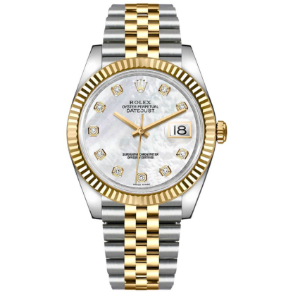 Datejust 41 Mother of Pearl Diamond Dial Men's Watch 126333-0018