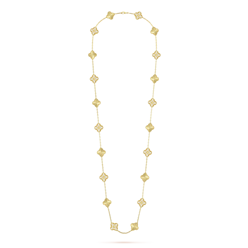 Vintage Alhambra long necklace, 20 motifs