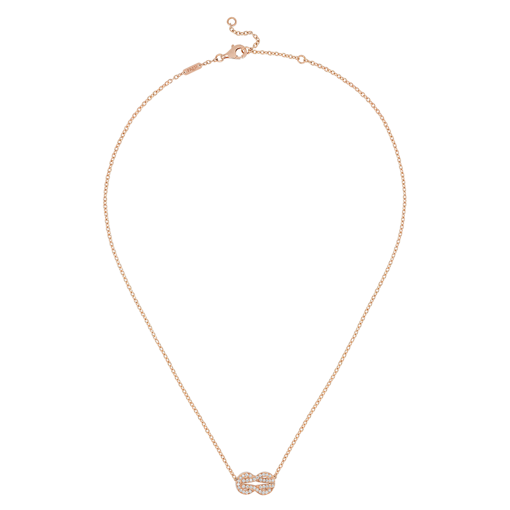 CHANCE INFINIE NECKLACE 18K PINK GOLD AND DIAMONDS MEDIUM MODEL