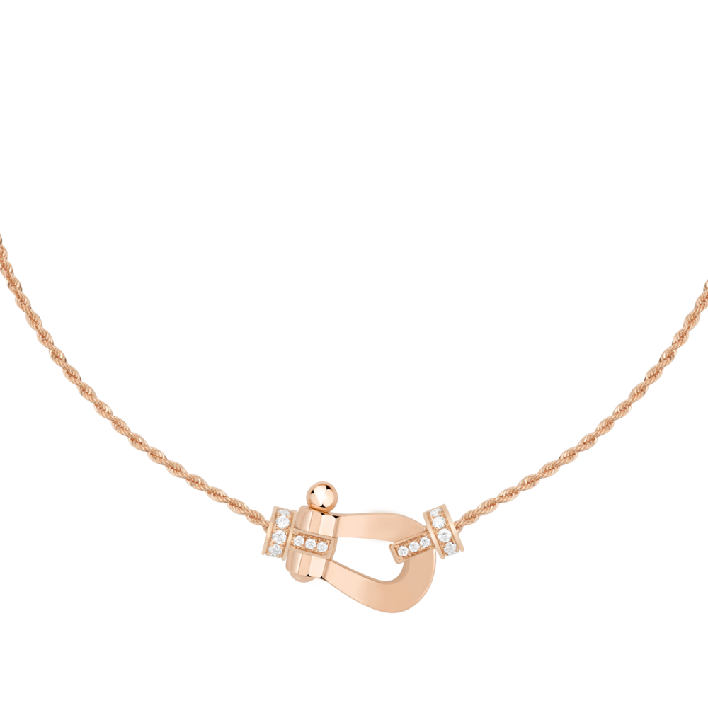 FORCE 10 NECKLACE 18K PINK GOLD AND DIAMONDS MEDIUM MODEL