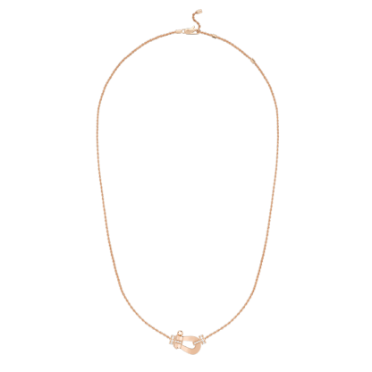 FORCE 10 NECKLACE 18K PINK GOLD AND DIAMONDS MEDIUM MODEL