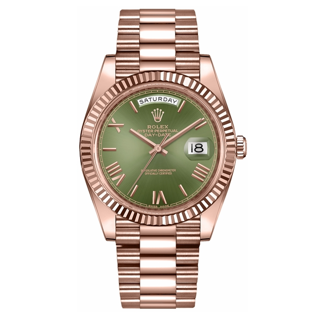 Day-Date 40 Green Dial Rose Gold Watch 228235