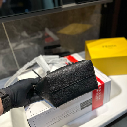 Dove-Coloured Leather Roll Mini Bag