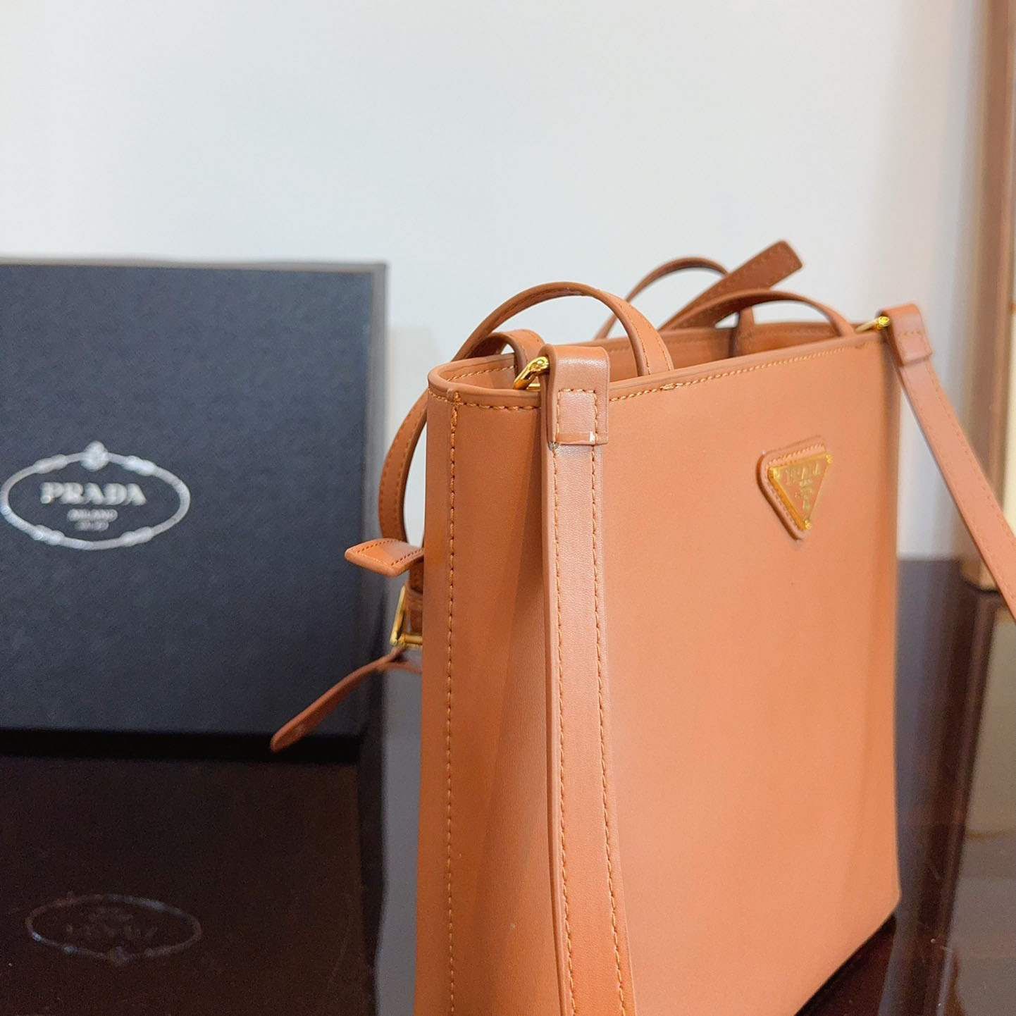 Saffiano Leather Prada Panier Bag