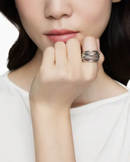 Crossover Ring Sterling Silver